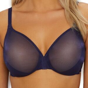 Gossard Womens Glossies Sheer Bra Midnight Blue Size 38G
